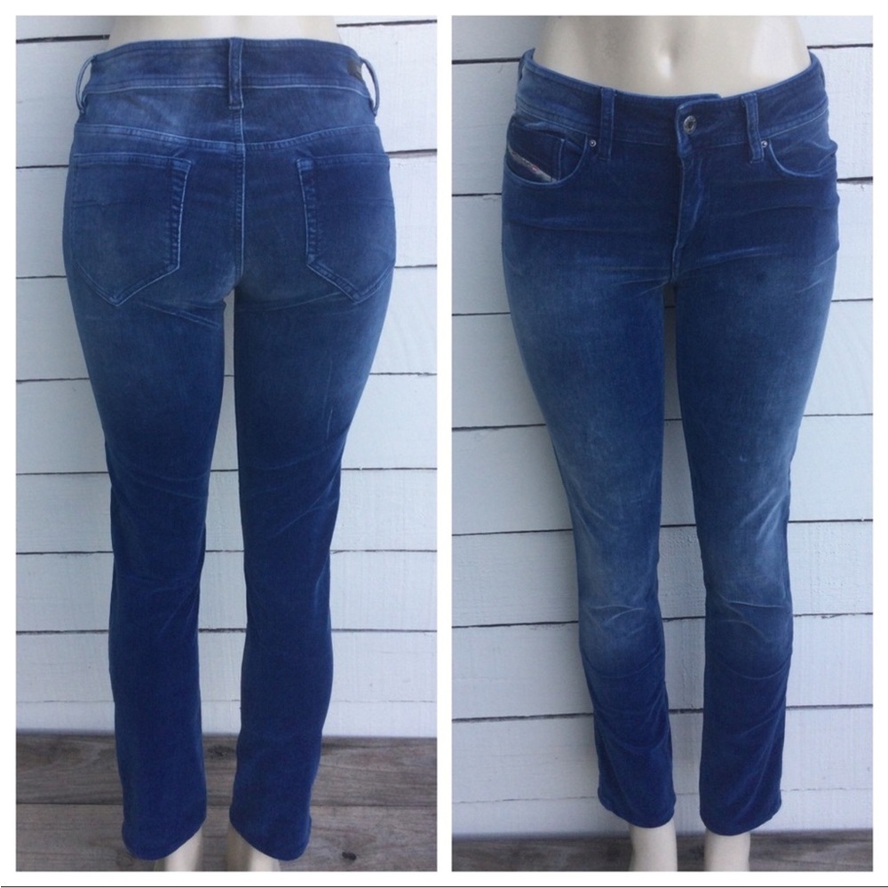 Diesel Ankle Skinny Velvet Pants Size 28